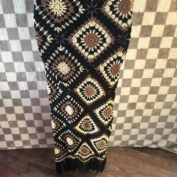 Elan Crochet Maxi Tank Top Strap Swim Cover Up Dress Floor Length Size M/Medium - Picture 10 of 12